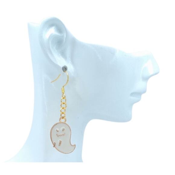 Ghost Earrings 👻 Halloween Dangle Jewelry - Picture 2 of 4